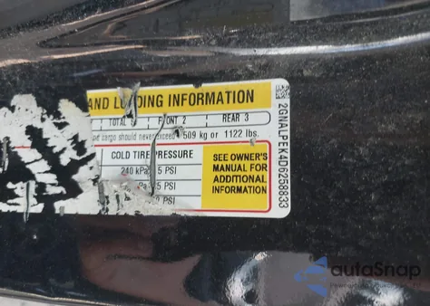 2013 Chevrolet Equinox 2Lt z USA, uszkodzony, nr VIN 2GNALPEK4D6258833